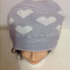 Girls Gray & White Hat